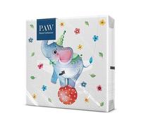 PAW - Napkins 3-Ply (33 x 33 cm) I 20 Pieces I Perfect for Children's Birthdays Parties Communion Celebrations I Paper Napkins Colorful with Party Theme I Elephant, Party, Animals - Circus Elephant
