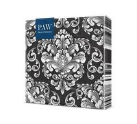 PAW - Napkins 3-Ply (33 x 33 cm) I 20 Pieces I Perfect for Communion, Wedding, Confirmation and Celebrations I Paper Napkins Colorful I Special Occasions, Ornaments, Black i Beautiful Moments