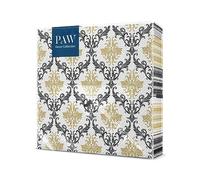 PAW - Napkins 3-Ply (33 x 33 cm) I 20 Pieces I Perfect for Communion, Wedding, Confirmation and Celebrations I Paper Napkins Colorful with Decorations i Special Occasions, Ornaments, Gold i Royal