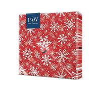 PAW - Napkins 3-Ply (33 x 33 cm) I 20 pcs I Perfect for Christmas, Winter, Holidays I Christmas Eve Table Decoration I Winter Paper Napkins - Snowflakes