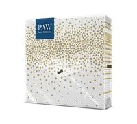 PAW - Napkins 3-Ply (33 x 33 cm) I 20 Pieces I Perfect for Birthdays, Parties, Weddings, Communion and Celebrations I Paper Napkins Colorful - Classic, Elegance, dots, Gold i Confetti
