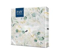 PAW - Floral Napkins 3-Ply (33 x 33 cm) | 20 Pieces | Perfect for Birthdays, Parties, Weddings, Communion | Colorful Eucaliptus Paper Napkins | Color: Golden Eucaliptus