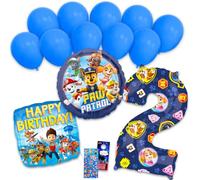 Paw Patrol 2nd Birthday Balloon Set - Bundle with Decorative Foil Balloons Featuring Chase, Marshall, Skye Plus Stickers, More | Paw Patrol Balloon Decorations for Birthday Party