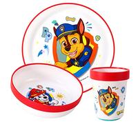 Paw Patrol 3pcs Reusable Bicolor Kids Dinner Tableware Set - 100% BPA-Free