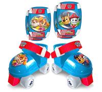 Paw Patrol 4-Wheel Combo Skates + Elbow Pads - Blue & Red, 23/27