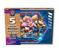 Paw Patrol 5-Pack Wood Puzzle - Join Chase Marshall and The Gang in Adventure