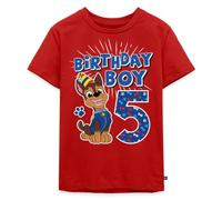 Paw Patrol 5 Year Old Birthday Boy Chase Kids Premium Organic T-Shirt Red