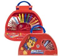 Paw Patrol 50 Piece Colouring Set - Includes Markers, Watercolours and Coloured Pencils - With Scissors and Craft Ruler - Original Product Designed in Spain