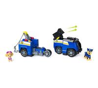 PAW PATROL 6056033 Chase Split-Second 2-in-1 Transforming Police Cruiser Vehicle with 2 Collectible Figures, Multicoloured