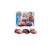 PAW PATROL 6060795 3 Pack True Metal Ride On Mud Cars with Skye, Chase and Marshall 1:55 Scale Kids Toy