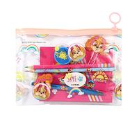 Paw Patrol 9pcs Transparent Filled Pencil Case Stationery Set Waterproof Boys Girls Kids Children School Travel Exam