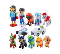 Paw Patrol Action Figures, All Paws On Deck Toy Gift Pack, Imaginative Play & Educational Tools for Kids, Includes Keychain & 11 Packs