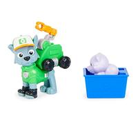 Paw Patrol, Big Truck Pups Rocky Action Figure with Clip-on Rescue Drone, Command Center Pod and Animal Friend Kids Toys Age 3 and up