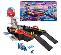Paw Patrol: The Mighty Movie Aircraft Carrier HQ, with Chase Action Figure and Mighty Pups Cruiser
