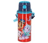Paw Patrol Aluminium Drinking Bottle 600 ml Aluminium Drinking Bottle with Push-Pull System and Cap Colourful