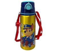 Paw Patrol Aluminium Water Bottle with Straw 730ml Bottle with Automatic Pop Up Opening for Kids, Shoulder Strap Included