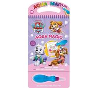 Paw Patrol Aqua Magic Colouring Book with Magic Water Brush - Reusable Mess-Free Colouring & Activity Book for Kids Aged 3-8 - 4 Reusable Pictures & 5 Activity Pages - Paw Patrol Gift- Girl Pups