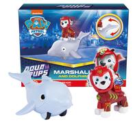 Paw Patrol Aqua Pups Marshall and Dolphin Action Figures Set Kids Toys for Ages 3 and up