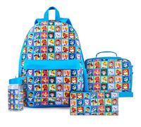 Paw Patrol Backpack Set 4 Pcs Kids Water Bottle 400ml Pencil Case Insulated Lunch Bag Preschool Nursery Reception Marshall Chase School Supplies