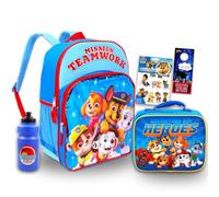 Paw Patrol Backpack with Lunch Box Set - Bundle with 16" School Bag, Lunch Bag, Stickers, Water Bottle, More | Paw Patrol School Backpack for Boys, Girls, Kids