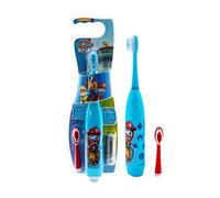 Paw Patrol Battery Powered Electric Toothbrush for Kids - Soft Zig-Zag Bristles, Easy-Grip Handle, Extra Replacement Head & Battery Included | Gentle, Effective, and Fun Oral Care for Children Ages 3+