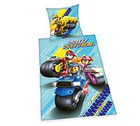PAW Patrol Bedding, Pillowcase approx. 80 x 80 cm, Duvet Cover approx. 135 x 200 cm, with Smooth-Running Branded Zip, 100% Cotton Renforcé