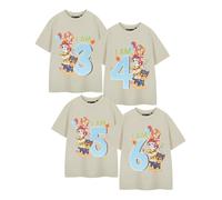 Paw Patrol Beige Age 3 Birthday Short Sleeved T-Shirt Boys