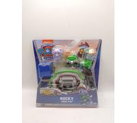 Paw Patrol, Big Truck Pups Rocky Action Figure with Clip-on Rescue Drone, Command Center Pod and Animal Friend Kids Toys Age 3 and up