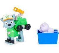 Paw Patrol, Big Truck Pups Rocky Action Figure with Clip-on Rescue Drone, Command Center Pod and Animal Friend Kids Toys Age 3 and up
