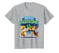 Paw Patrol Born Pawsome T-Shirt, Youth, Heather Grey, 4T