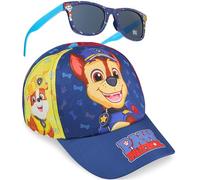 Paw Patrol Boys Baseball Cap Sunglasses Set, Adjustable Kids Summer Hat 100% UV Protection Shades, Travel Holiday Essentials (Multi Paw Patrol)