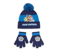 Paw Patrol Boys Blue Team Pose Beanie and Gloves Set (One Size)