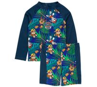 Paw Patrol Swimsuit for Boys | Toddler Children 2 Piece T-Shirt Shorts Blue OR Navy Swimming Costume | Marshall Rubble Chase 3-4 Years