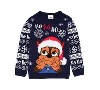 Paw Patrol Christmas Jumper Kids | Girls Boys Santa Hat Chase Police Dog Festive Navy Knitted Sweater | Xmas Gifts for Him Her 5-6 Years