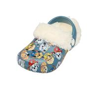 Paw Patrol Boys Fur Lined Clogs - Kids Winter Slippers Featuring Marshall, Chase & Skye - Blue Slip On Shoes (Blue UK 10-EU28)