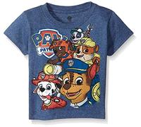 Paw Patrol Boys' Group Short Sleeve T-Shirt, Navy Heather, 3 Years