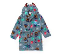 Paw Patrol Boys Hooded Bathrobe | Kids Chase the Police Pup All Over Print Dressing Gown in Blue | Cosy Fleece Loungewear 3D Ears Bathrobe | TV Series Nightwear Apparel Gift for Children