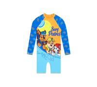 Paw Patrol Boy's Long Sleeve Chase & Marshall Surfsuit in Blue | Size: 7-8 Years Paw Patrol Blue 7-8 Years