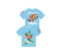 Paw Patrol Boy's Marshall, Chase & Rex Dinosaur T-Shirt With 3D Spikes in Blue | Size: 5-6 Years Paw Patrol Blue 5-6 Years
