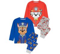 Paw Patrol Boy's Multi-Pack of 2 Long Sleeve Long Leg Pyjama Set | Boys | Size: 5-6 Years Paw Patrol Multicolor 5-6 Years