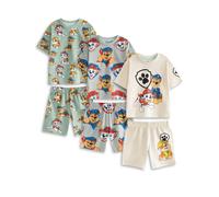 Paw Patrol Boys Multicoloured Boy Pups Multi-Pack of 3 Short Sleeve Short Leg Pyjama Set - 5-6 Years