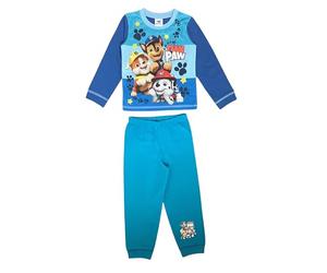Paw Patrol Boys Pyjamas, 2 Piece Set featuring Chase, Marshall & Rubble, Blue Age 4-5 Years