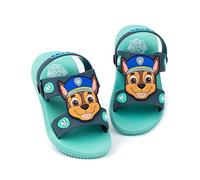 Paw Patrol Boys Sandals | Blue Sliders with Supportive Strap For Kids | Chase The Police Dog Summer Beach Shoes | Fun Rubber Slip-on Pool Footwear Merchandise Gift for Children and Toddlers