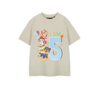 Paw Patrol Boys Short-Sleeved 5th Birthday T-Shirt5-6 Years Beige NS8771