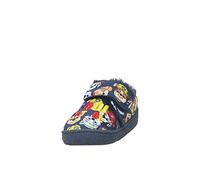 Paw Patrol Boys Slippers - Toddler Kids Navy Indoor House Shoes with Soft Fleece Lining and Non Slip Sole (Navy UK 6-EU23)