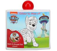 Paw Patrol Bubble Bath - Colour in & Wipe Off Bottle - 250ml, Clear