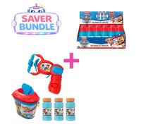 Paw Patrol Bubble Gun + Paw Patrol Bubble 24 Multipack - Bundle
