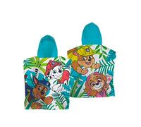Character World Official Paw Patrol Hooded Towel Poncho | Super Soft Feel, Amazing Jungle Design | Swimming Changing Robe Perfect The Home, Bath & Beach,Multicoloured,115 x 50 cm