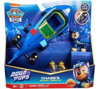 PAW Patrol Aqua Pups, Chase Transforming Shark Vehicle with Collectible Action Figure, Kids Toys for Ages 3 and up