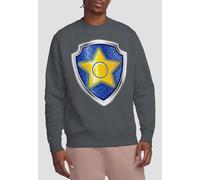 Paw Patrol Chase Badge Crew Sweatshirt, Charcoal | Size: Large Paw Patrol Charcoal L